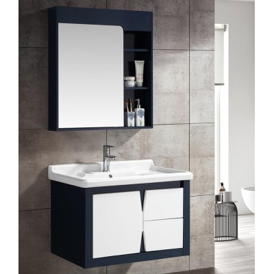 Simple style black lacquer 800mm pvc strong bathroom cabinet