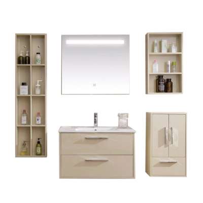 Big size bathroom accessories PVC cabinet with three 3 side cabinets large storage space on sale customized