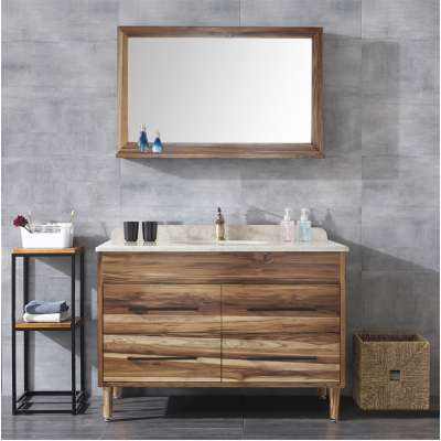 Modern 24/72 inch one sink bathroom cabinets soild wood bath vanity floor mounted cabinets manufacturer